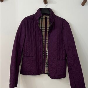 Burberry Purple Quilted Puffer Jacket